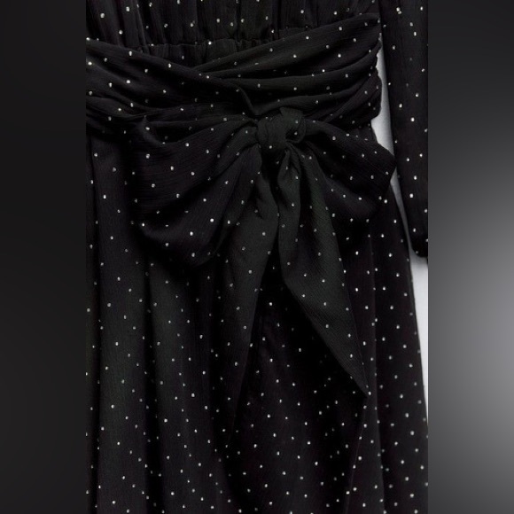 ZARA ~ Rhinstone Mini Dress w/ Belt - Picture 9 of 10